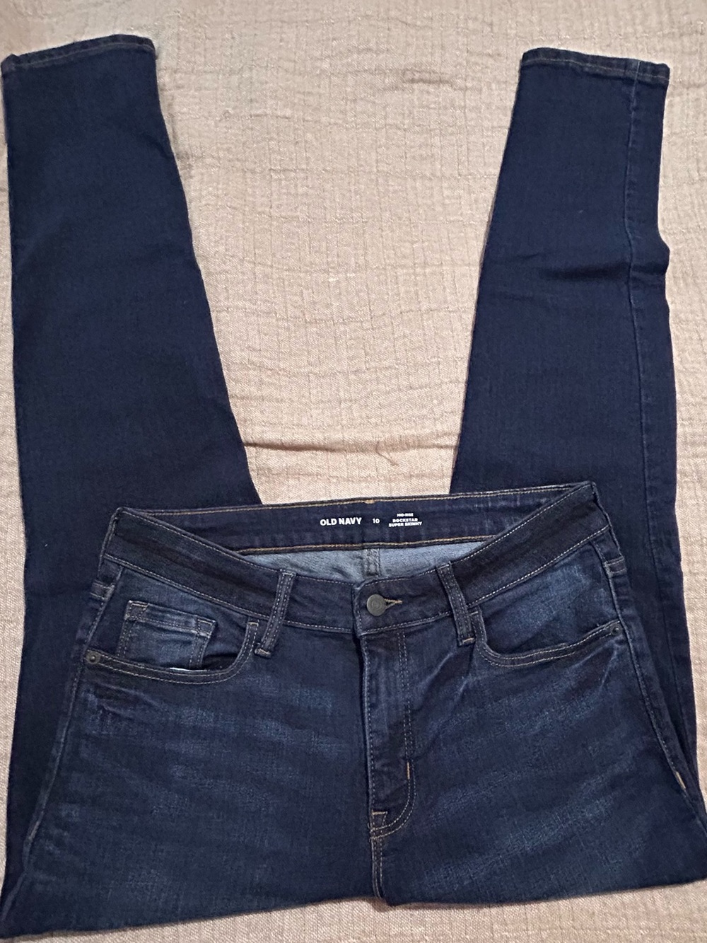 Old Navy Dark Wash Skinny Jeans - Classic Indigo-Size 10 EC